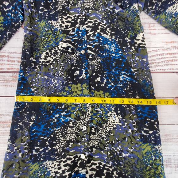 Alice & Trixie Silk Cottagecore Blue Paisley Dress & Sash M Boho Country Whimsy - Picture 10 of 13